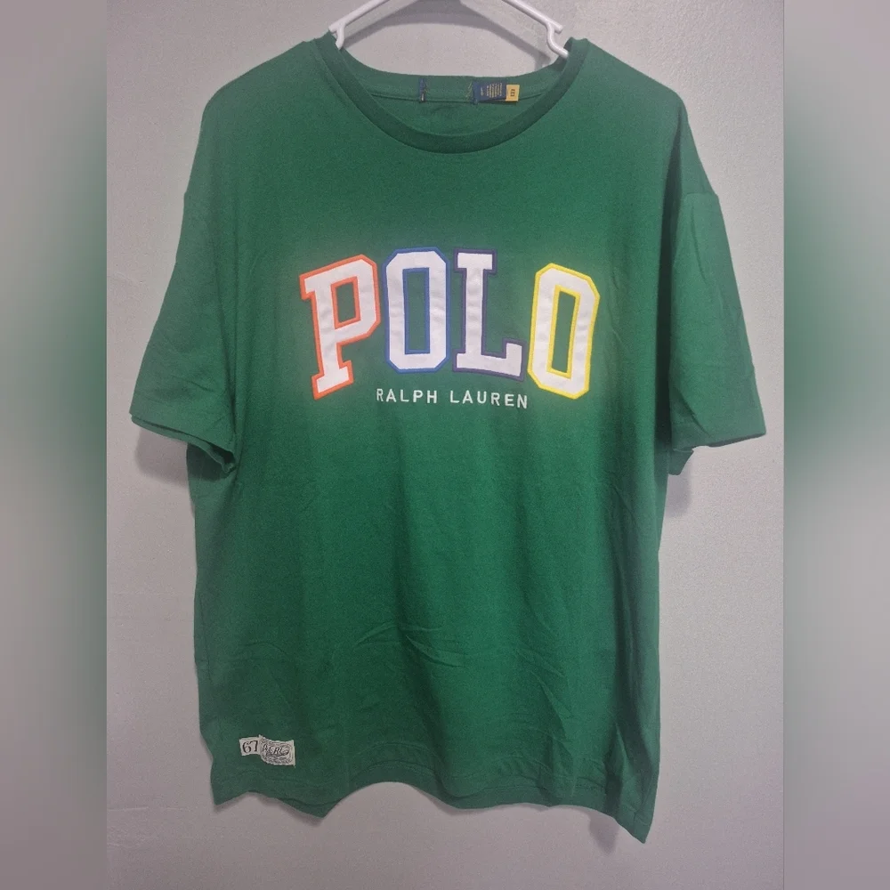 Polo Ralph Lauren POLO Logo T Shirt Green Multicolor Spellout